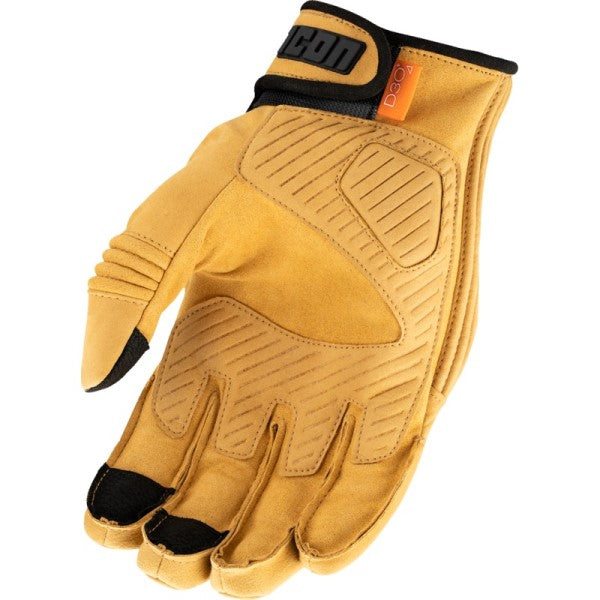 Gants de Moto Long Track CX Beige de l'intérieur
