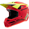 Casque de Motocross Supertech M3 Fray Junior Rouge/Jaune incliné de face