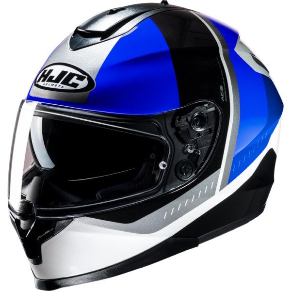 Casque Intégral de Moto C70 Alia Blanc/Bleu de droite