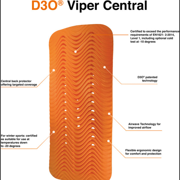 Protection Dorsale de Moto D3O Viper Niveau 1