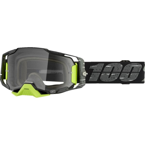 Lunettes de Motocross Armega à Lentille Claire Noir/Vert