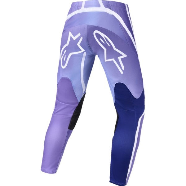 Pantalon de Motocross Stella Fluid Apex Femme Blanc/Mauve de dos