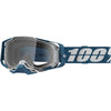 Lunettes de Motocross Armega à Lentille Claire Bleu Foncé