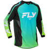 Chandail de Motocross F-16/fly/turquoise, de face