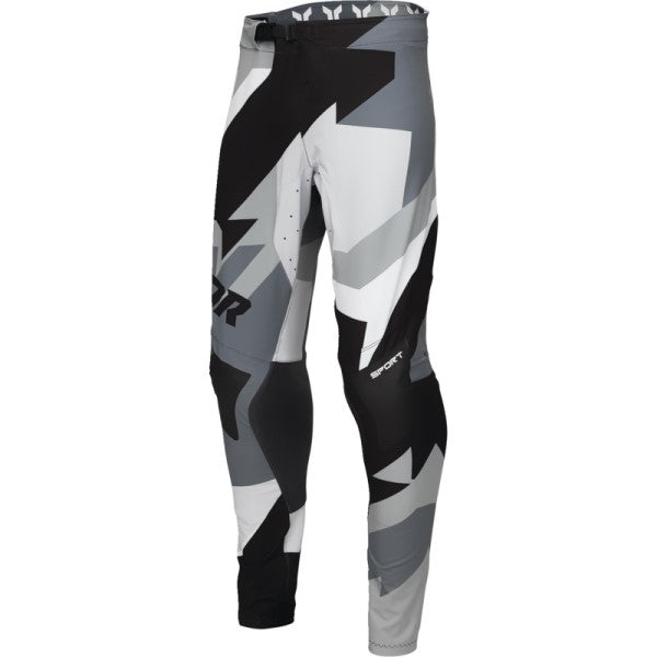 Pantalon de Motocross Sportmode Brave Noir/Gris incliné de face à droite