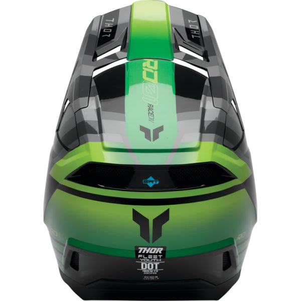 Casque de Motocross Fleet Camber Junior Thor Noir/Vert, arrière