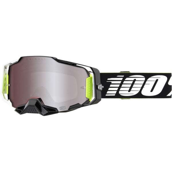 Lunettes de Motocross Armega Hiper à Lentilles Miroir Noir/Blanc