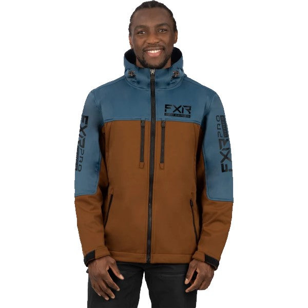 Manteau Pro Softshell Bleu/Brun