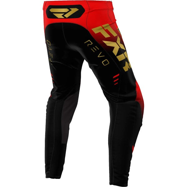 Pantalon de Motocross Revo Rouge/Noir de derrière