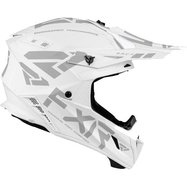 Casque de Snowcross Helium Prime Avec Boucle à Libération Rapide Blanc Droite