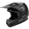 Casque de Motocross Kinetic Solid Noir Mat incliné de droite