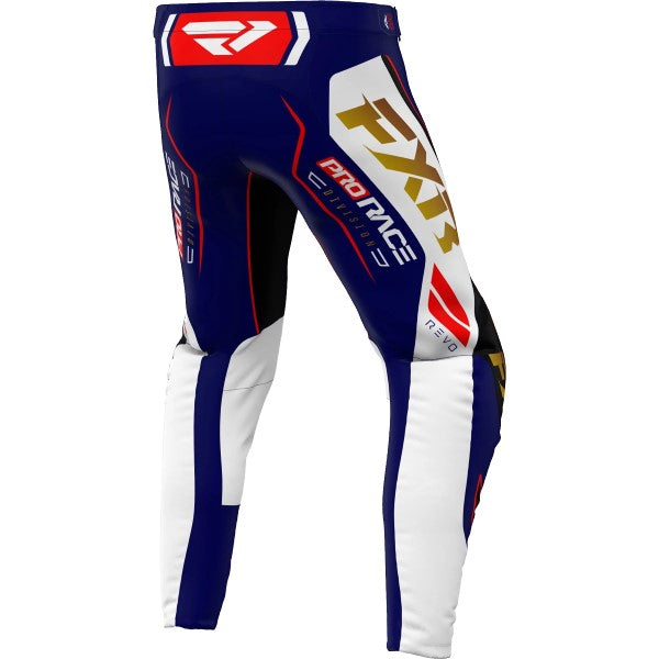 Pantalon de Motocross Revo Alpha Blanc/Mauve de dos