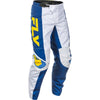 Pantalon de Motocross F-16 Blanc/Bleu de face