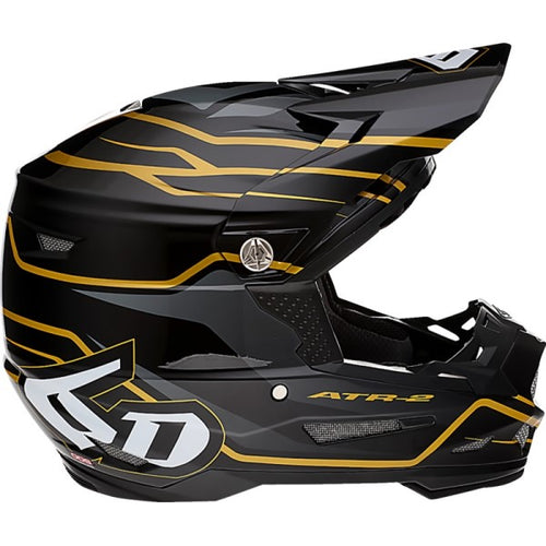 Casque de Motocross ATR-2 Phase Noir/Or de gauche