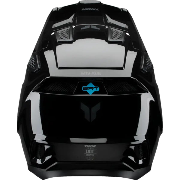 Casque de Motocross Fleet Blackout Thor Noir brillant, arrière 