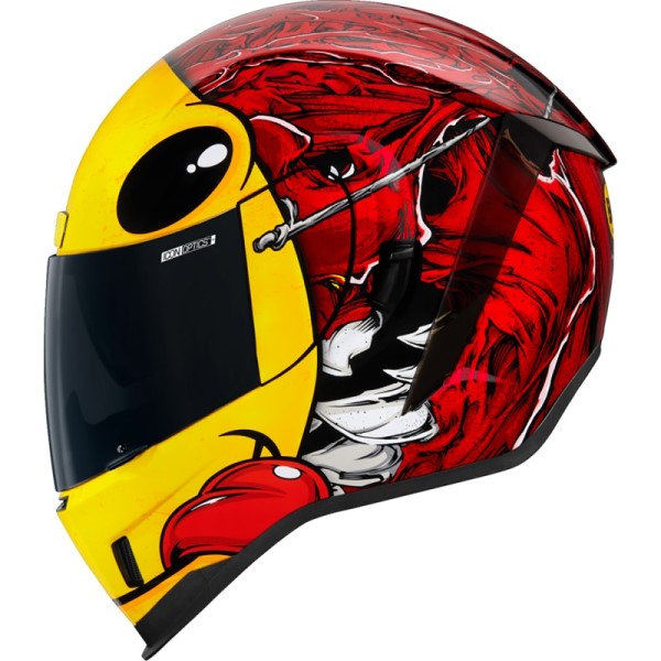 Casque Intégral de Moto Airform Brozak Rouge de droite