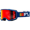 Lunettes de Motocross Zone Bleu/Blanc incliné de droite