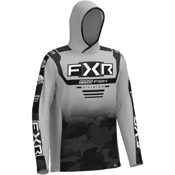 Coton Ouaté Tournament Air UPF Pullover Camo Gris de face