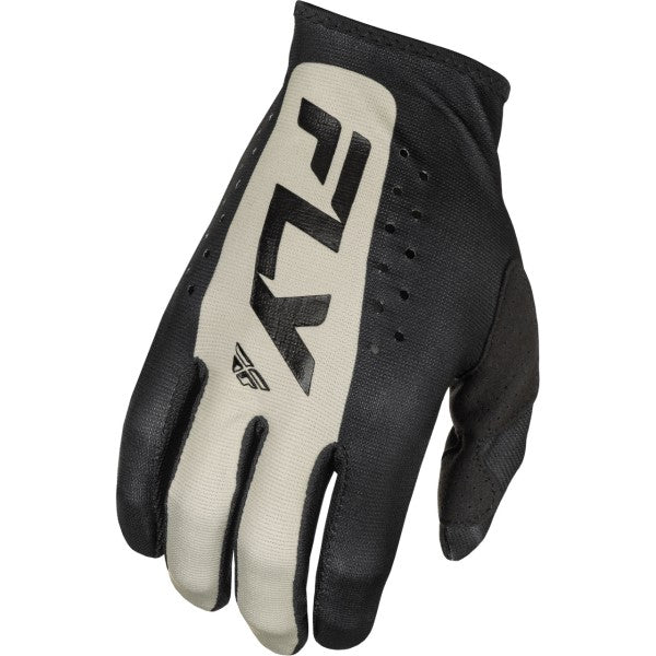 Gants de Motocross Lite Noir/Gris de l'extérieur