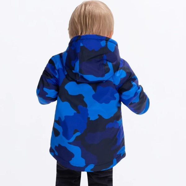 Manteau Ride Reversible enfant bleu camor rouge,  de dos