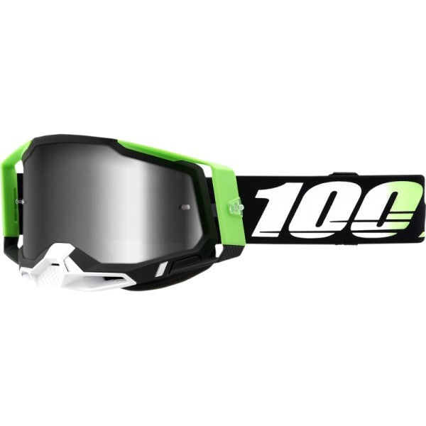 Lunettes de Motocross Racecraft 2 à Lentille Miroir Noir/Vert