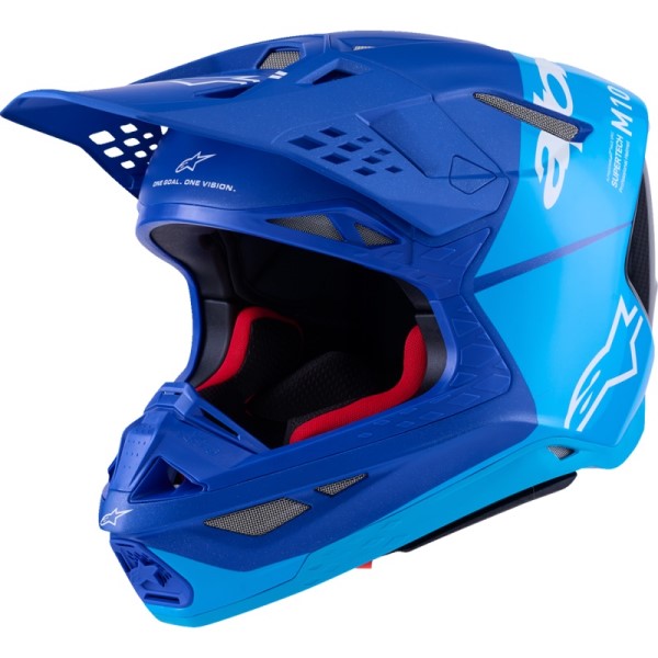 Casque de Motocross Supertech M10 Flood Bleu/Noir de droite