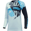 Chandail de Motocross Sector Split Femme Thor bleu et noir, de face