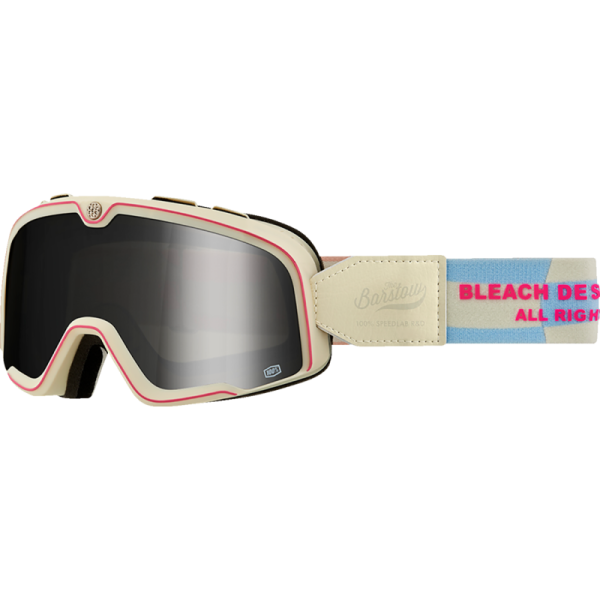 Lunettes de Motocross Barstow à Lentilles Miroir Blanc/Rose