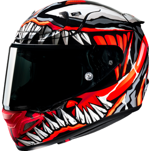 Casque Intégral de Moto HJC RPHA 12 Maximized Venom Marvel Rouge/Noir incliné de droite