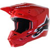 Casque de Motocross Supertech M5 Corp Rouge incliné de face