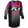 Chandail de Motocross F-16 Junior /Fly/mauve noir, de face
