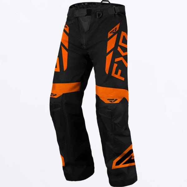 Pantalon de Motoneige Cold Cross RR orange noir, de face