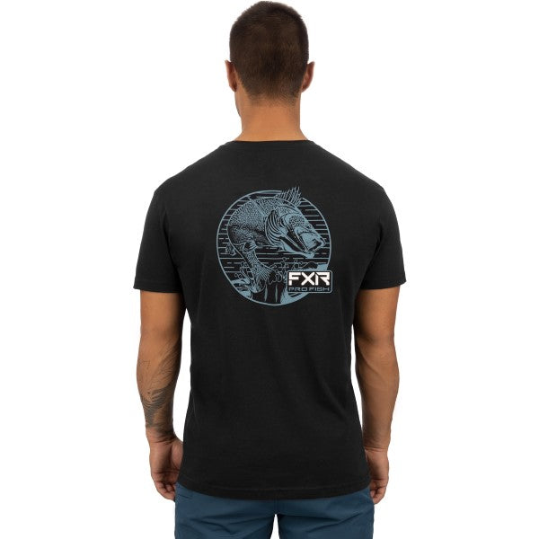 T-Shirt Walleye Premium Noir Dos