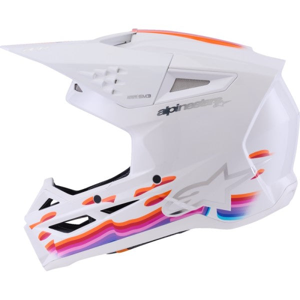 Casque de Motocross SM3 Force Blanc/Multicolore de droite