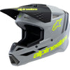 Casque de Motocross Supertech M3 Radium Junior Gris/Jaune incliné de face