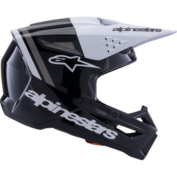 Casque de Motocross SM3 Radium Noir/Blanc de gauche