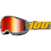 Lunettes de Motocross Strata 2 à Lentille Miroir 100% Gris/Orange