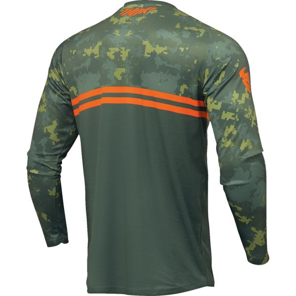 Chandail de Motocross Sector Digi Camo Junior Vert/Camo de dos