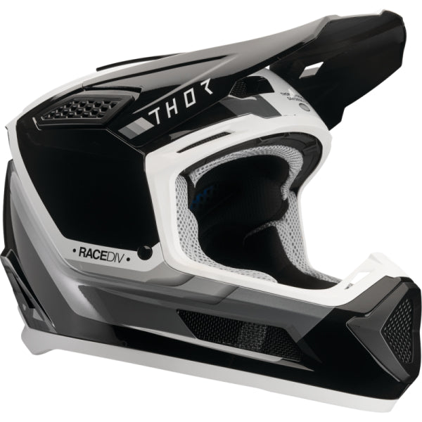 Casque de Motocross Fleet Defy Thor Noir/Gris, vue 3/4