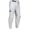 Pantalon de Motocross Launchmode Ventilé Raid Thor blanc et gris, de face