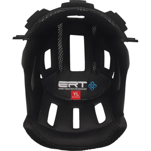 Doublure de Casque de Motocross Fleet Junior Noir intérieur