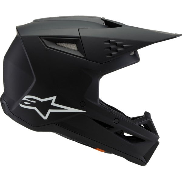 Casque de Motocross Supertech M3 Solid Junior Noir Mat de gauche