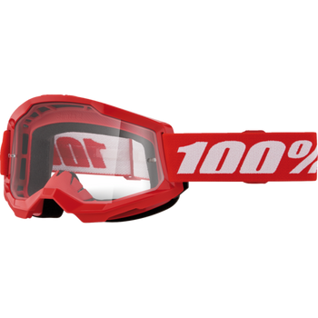 Lunettes de Motocross Strata 2 à Lentille Claire Junior 100% Rouge/Blanc