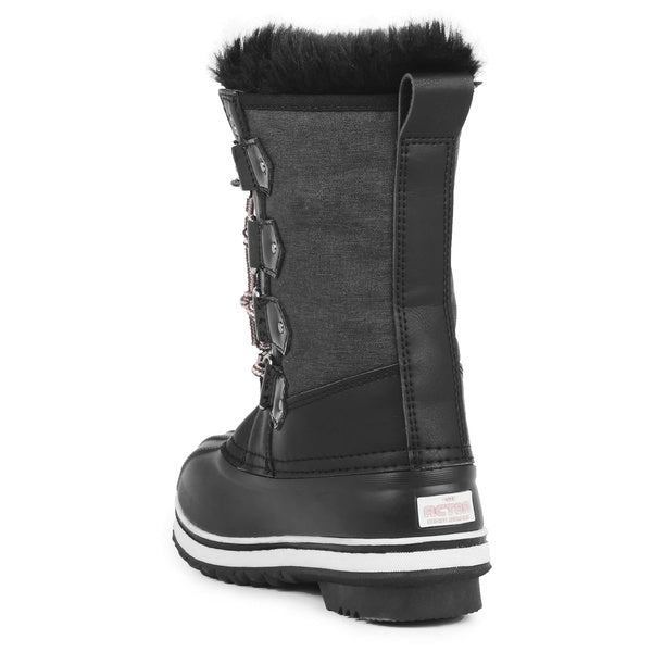 Bottes d’Hiver Cortina avec Feutre Amovible Junior Noir, de dos