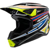 Casque de Motocross Supertech M3 Wurx Junior Jaune/Multicolore incliné de face