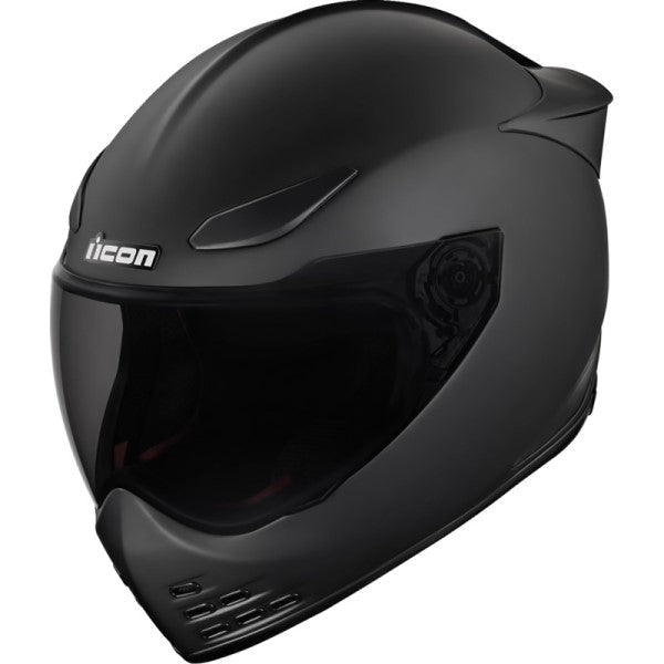 Casque Intégral de Moto Domain Cornelius Noir Mat incliné de face
