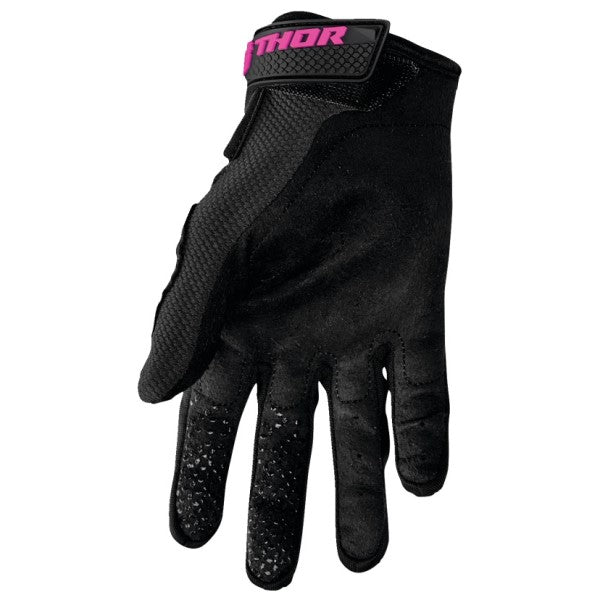 Gants de Motocross Sector Femme noir rose, derrière 