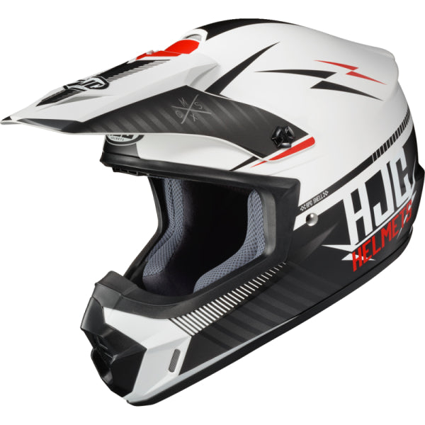 Casque de Motocross CS-MX2 Tweek SF HJC noir et rouge, côté gauche