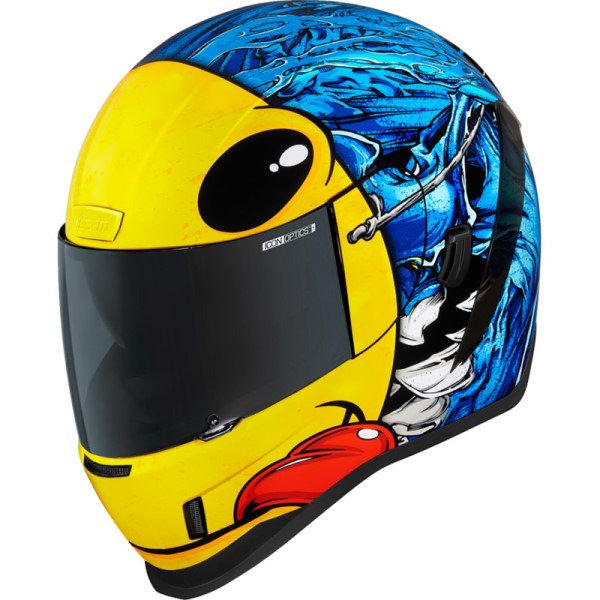 Casque Intégral de Moto Airform Brozak Bleu incliné de droite