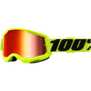 Lunettes de Motocross Strata 2 à Lentille Miroir 100% Jaune